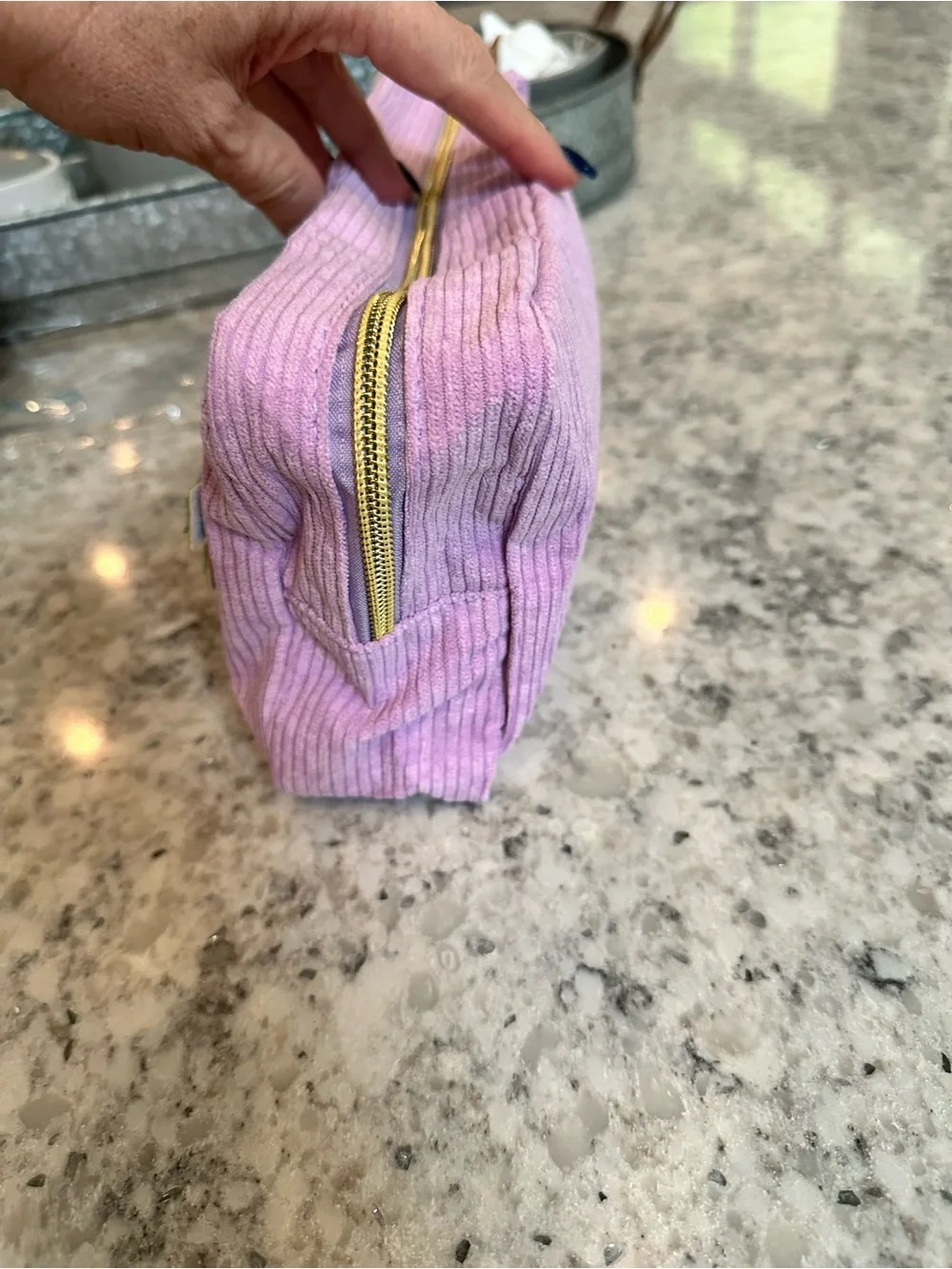 Corduroy Chenille Makeup cosmetics Bag Stuff